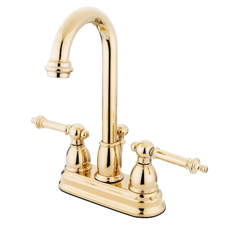 Kingston Brass 4" Centerset Bathroom Faucet, Polished Brass KB3612TL